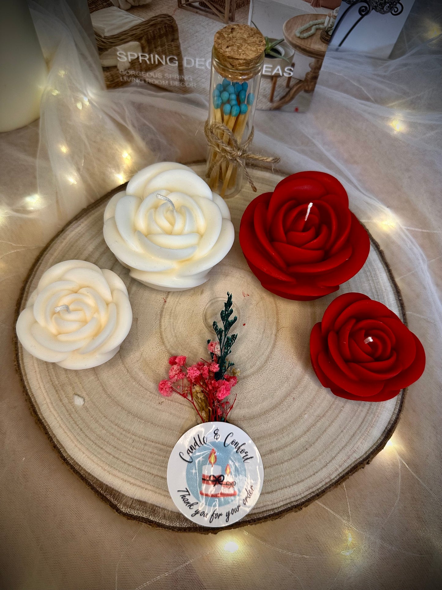 Handcrafted Scented Flower Shape Candle