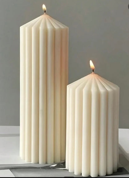 Handmade Ribbed Soy Candle Set – Set of 2