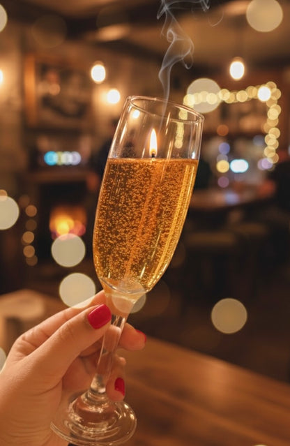 Luxury Champagne Glass Gel Wax Candle – Elegant Wine Cup Design Home Décor 🍷✨