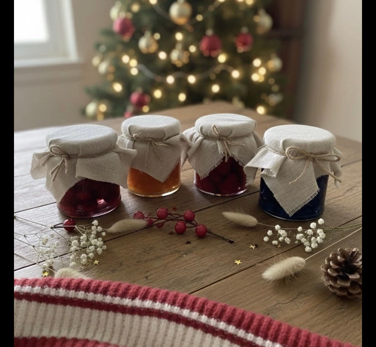 Artisan Jam Jar Collection | Set of 4 Gourmet Fruit-Scented Gel Candles