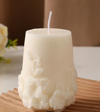 Handmade Floral Soy Candle Set – Set of 3