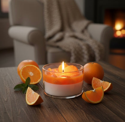 Set of 4 Dessert Scented Candles | Strawberry, Blueberry, Orange & Raspberry