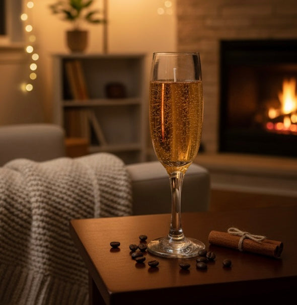 Luxury Champagne Glass Gel Wax Candle – Elegant Wine Cup Design Home Décor 🍷✨