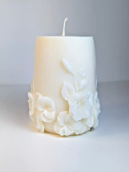 Handmade Floral Soy Candle Set – Set of 3