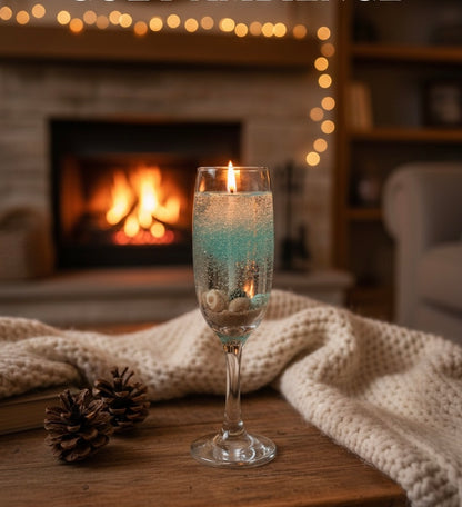 🌊 Ocean Breeze Champagne Candle – A Coastal Escape in a Glass