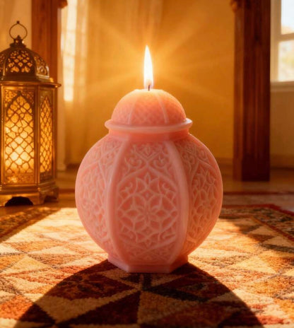 Moonlit Lantern Duo | Hand-Carved Ramadan Scented Candle Set of two