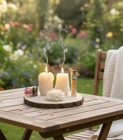 Handmade Floral Soy Candle Set – Set of 3