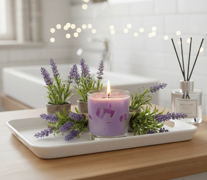 🌿 Iced Lavender Artisan Candle – Your Ultimate Zen Moment. Brew Candle Handmade with soy and gel wax Ice Cubes