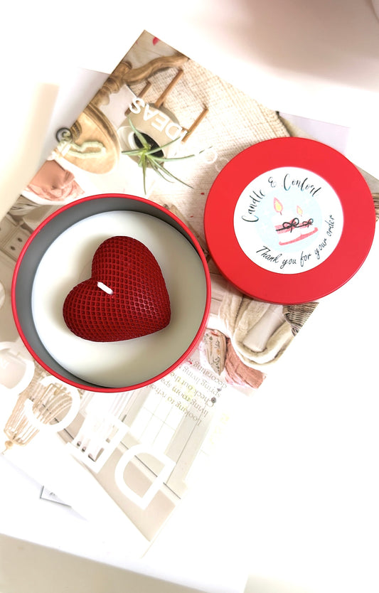Sweetheart Tin | Hand-Poured Scented Candle in Ruby Red Metal Case