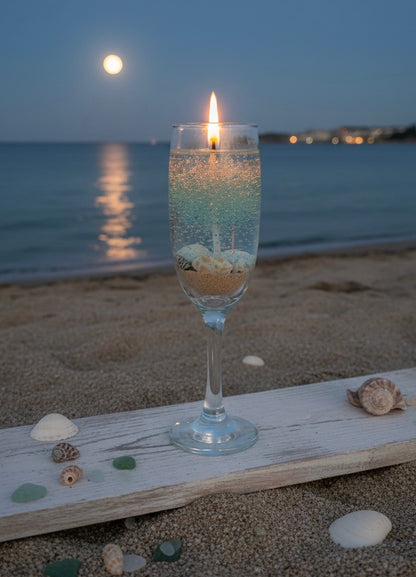 🌊 Ocean Breeze Champagne Candle – A Coastal Escape in a Glass