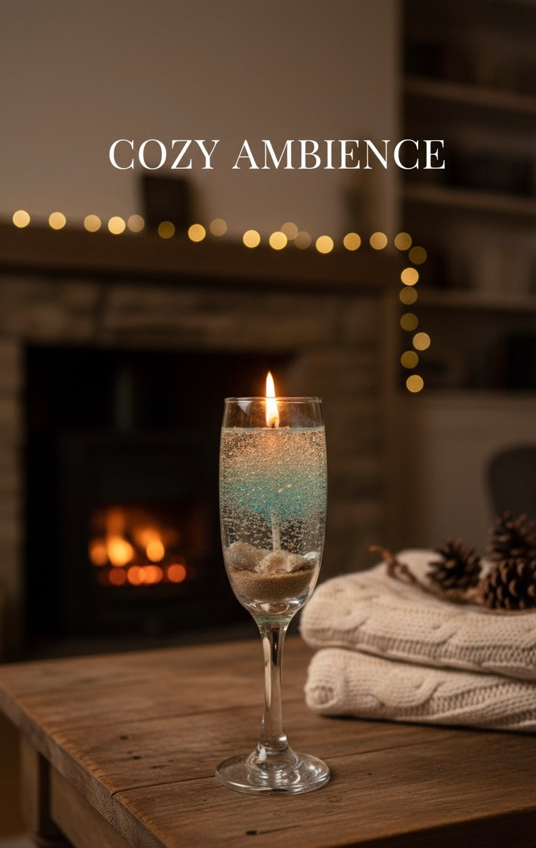 🌊 Ocean Breeze Champagne Candle – A Coastal Escape in a Glass
