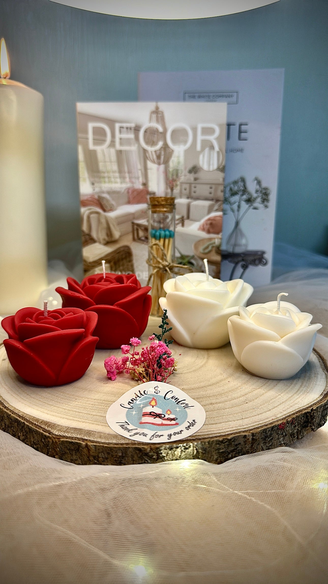 Handcrafted Scented Flower Shape Candle