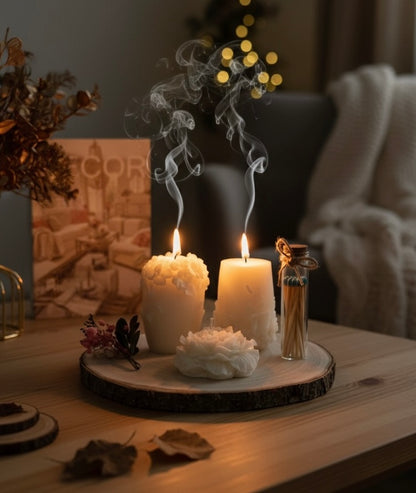 Handmade Floral Soy Candle Set – Set of 3