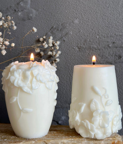 Handmade Floral Soy Candle Set – Set of 3