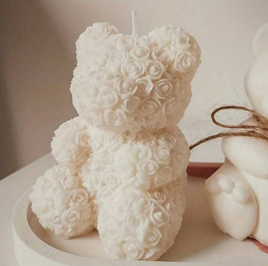 Teddy Bear Scented Candle Gift Set With Heart Shape Design