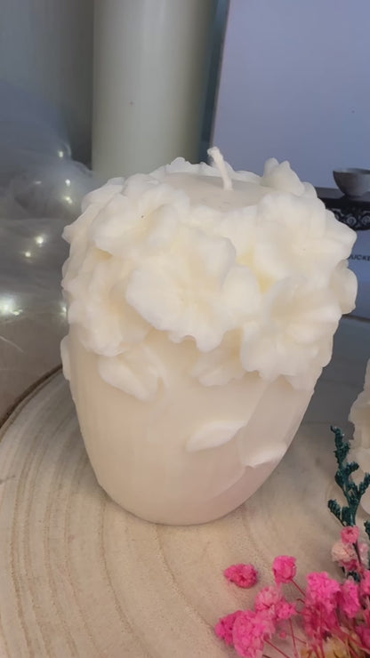 Handmade Floral Soy Candle Set – Set of 3