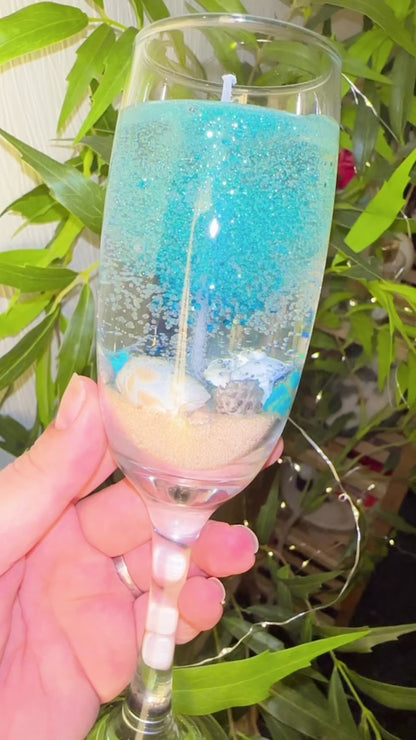 🌊 Ocean Breeze Champagne Candle – A Coastal Escape in a Glass